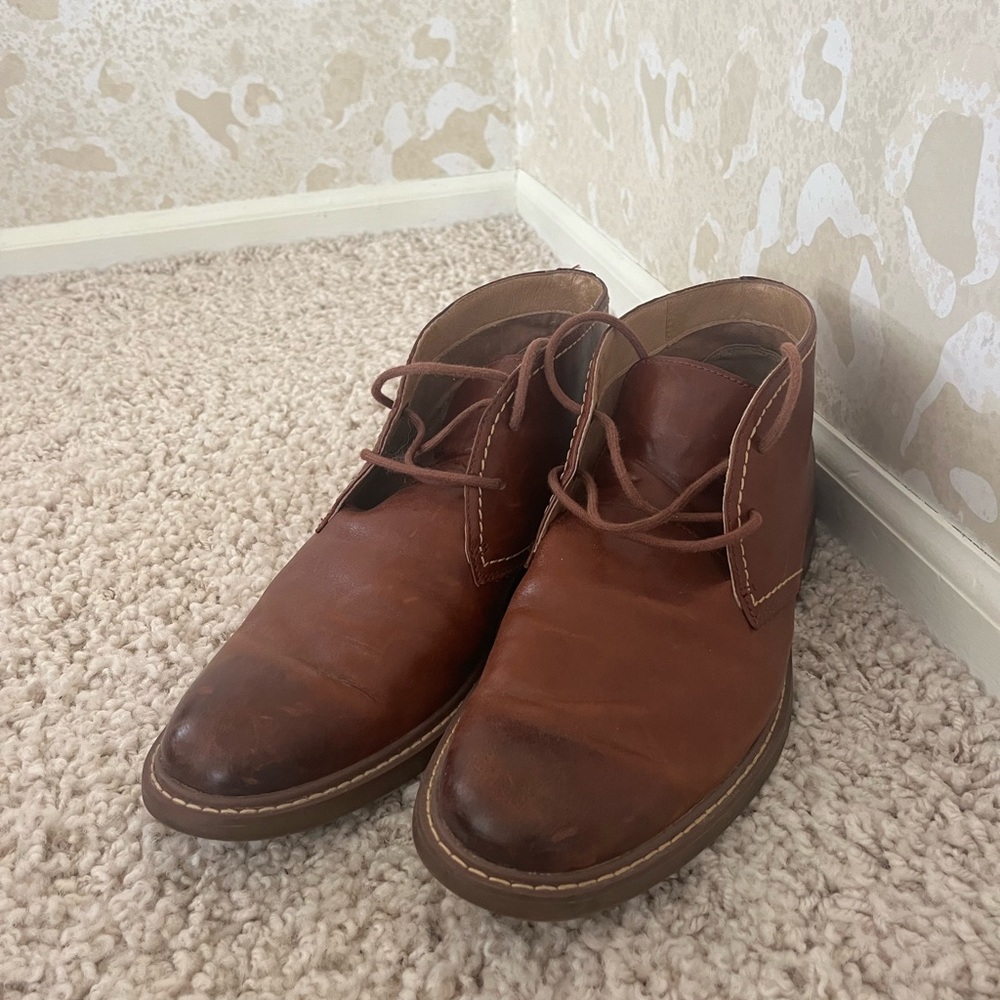 Classic Brown Leather Ankle Boots